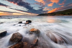 Baie d'Ecalgrain dans la Hague, Manche, Normandie