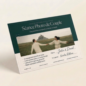 Carte Cadeau — Séance Photo de Couple sur la Côte Normande